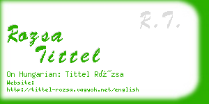 rozsa tittel business card